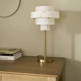 Lampe à poser aspect albâtre SARA