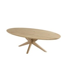 Table ovale en chêne massif Spider