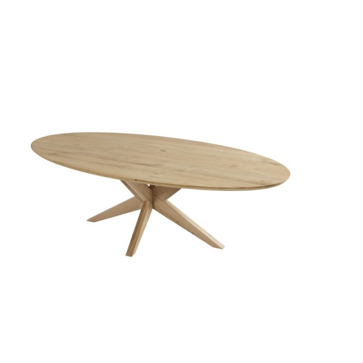 Table ovale en chêne massif Spider