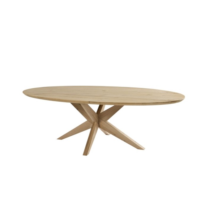 Table ovale en chêne massif Spider