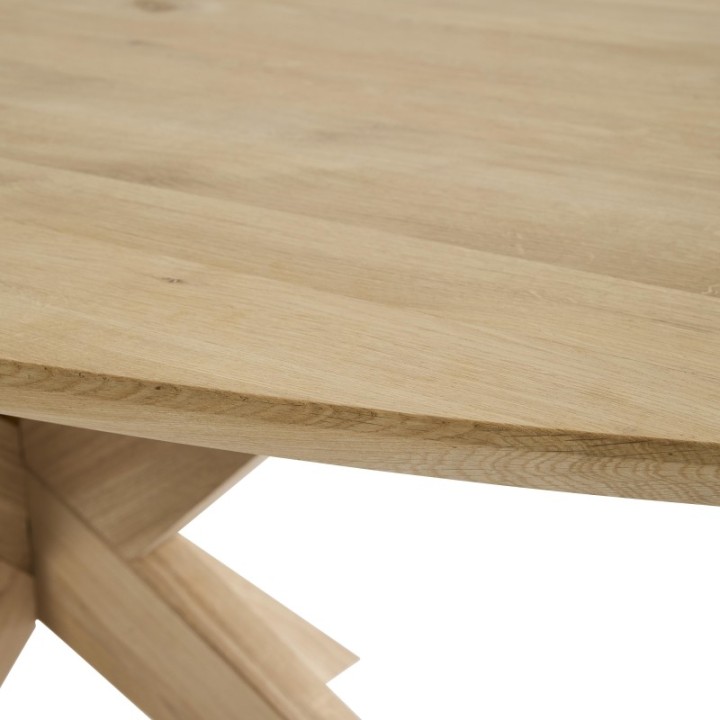 Table ovale en chêne massif Spider