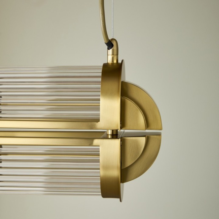 Lustre en verre et métal chromé GRAND REX