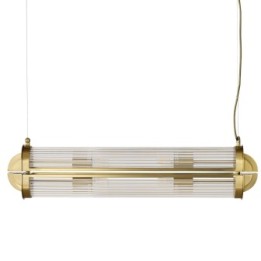 Lustre en verre et métal chromé GRAND REX