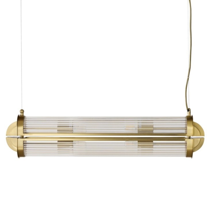 Lustre en verre et métal chromé GRAND REX