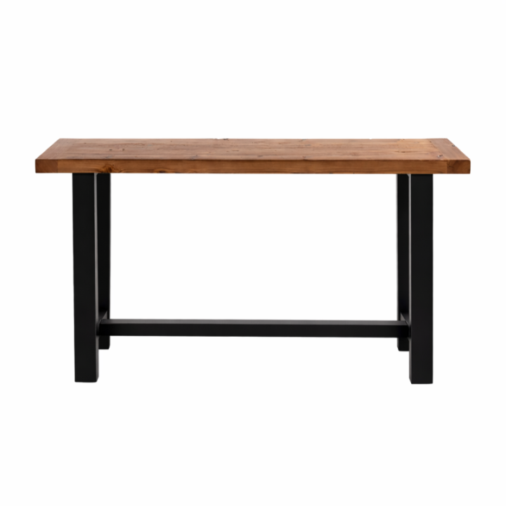 Console en pin massif avec piètement noir MAZOT