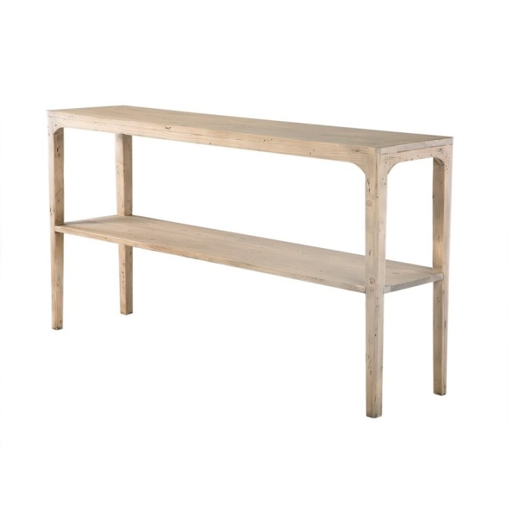 Console double plateaux en pin massif HENRI