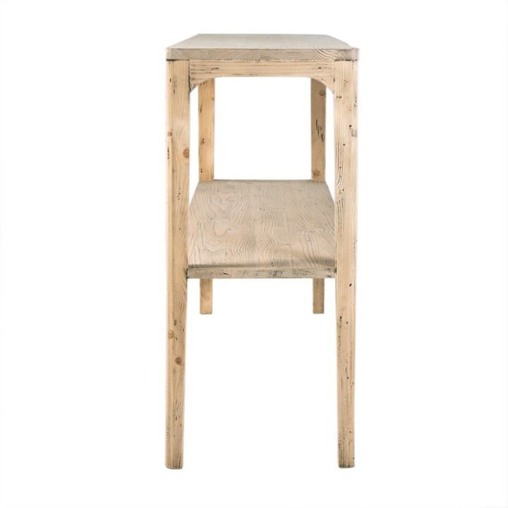 Console double plateaux en pin massif HENRI