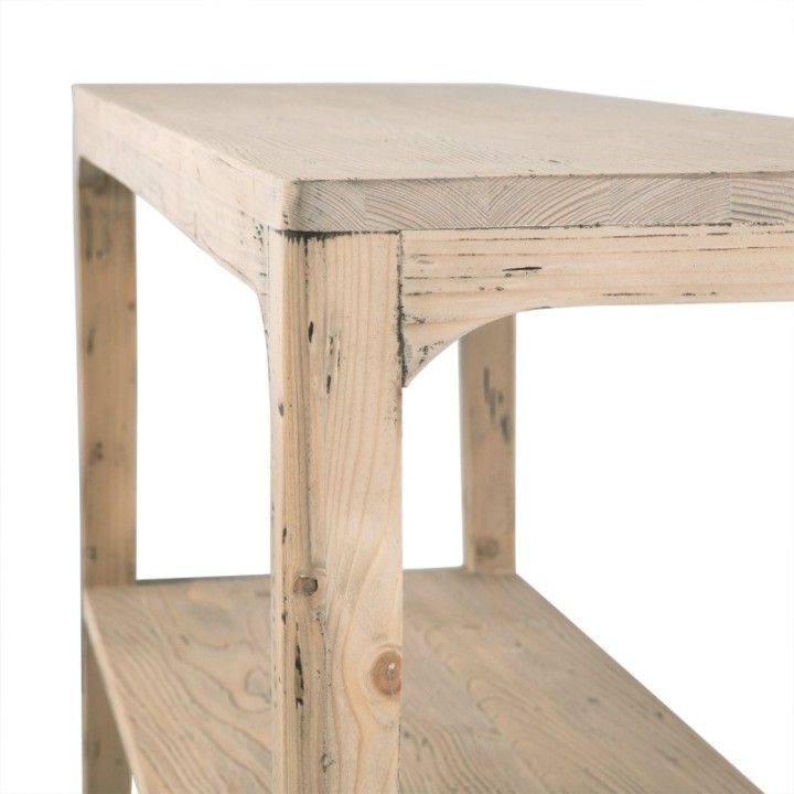 Console double plateaux en pin massif HENRI