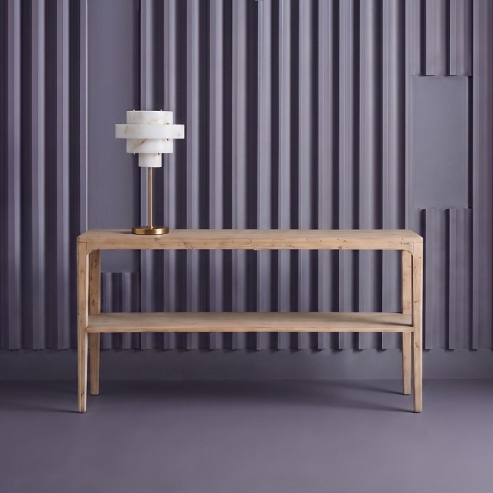 Console double plateaux en pin massif HENRI