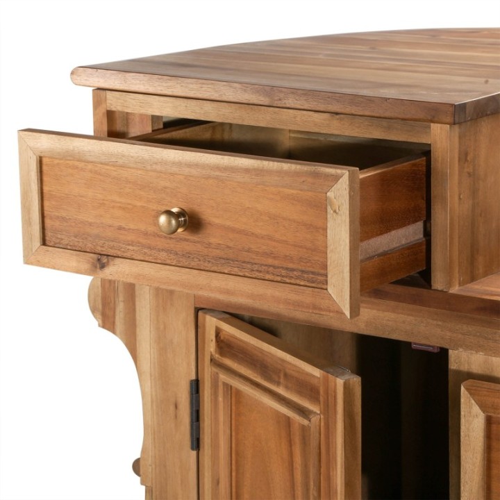 Comptoir aux bords arrondis en bois massif vieilli ESTAMINET