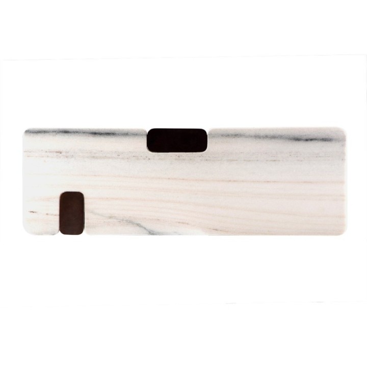 Console en bois de manguier et marbre PUZZLE
