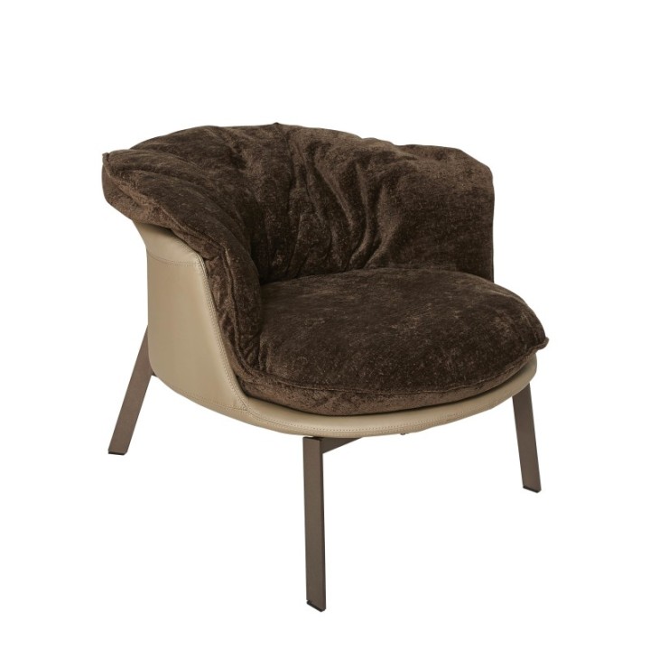 Fauteuil Bob marron