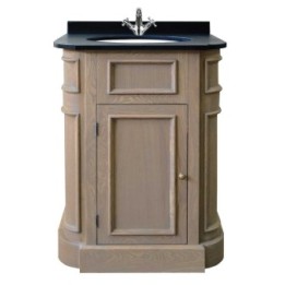 Meuble lavabo chêne - granite noir - SANS ROBINET