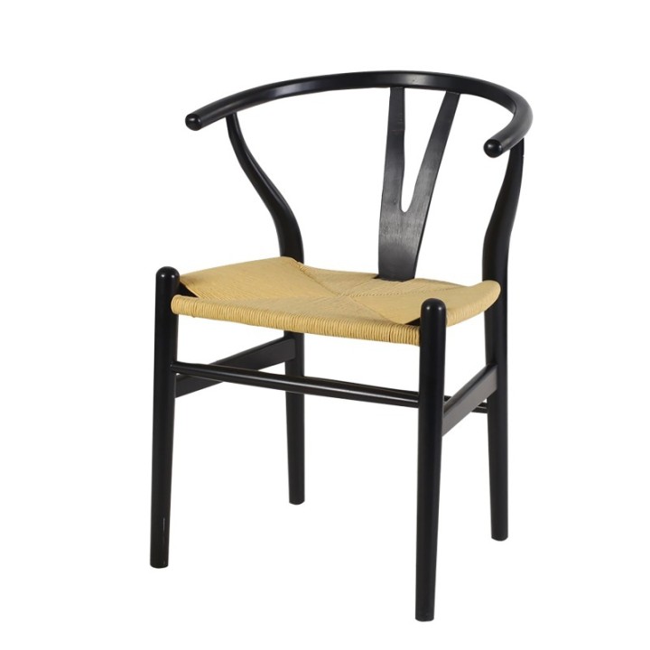 Chaise Oslo noir lot de 2pcs