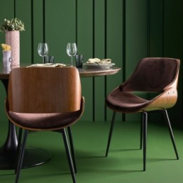 * Chaise Mannix velours marron FR