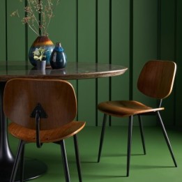 Chaise vintage Olympia en noyer