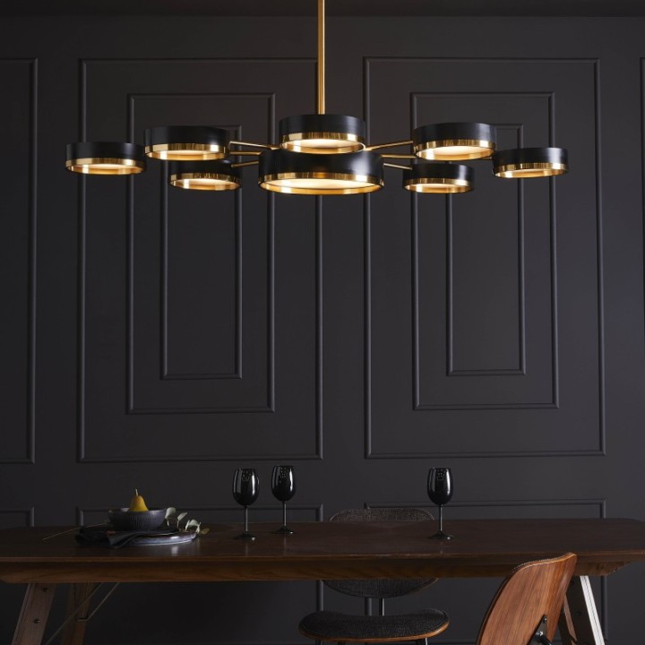 Lustre Brooklyn style moderne, hauteur ajustable