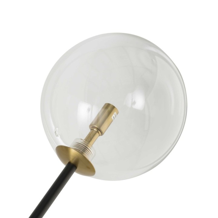 Lampe en métal noir et détails dorés BOULE