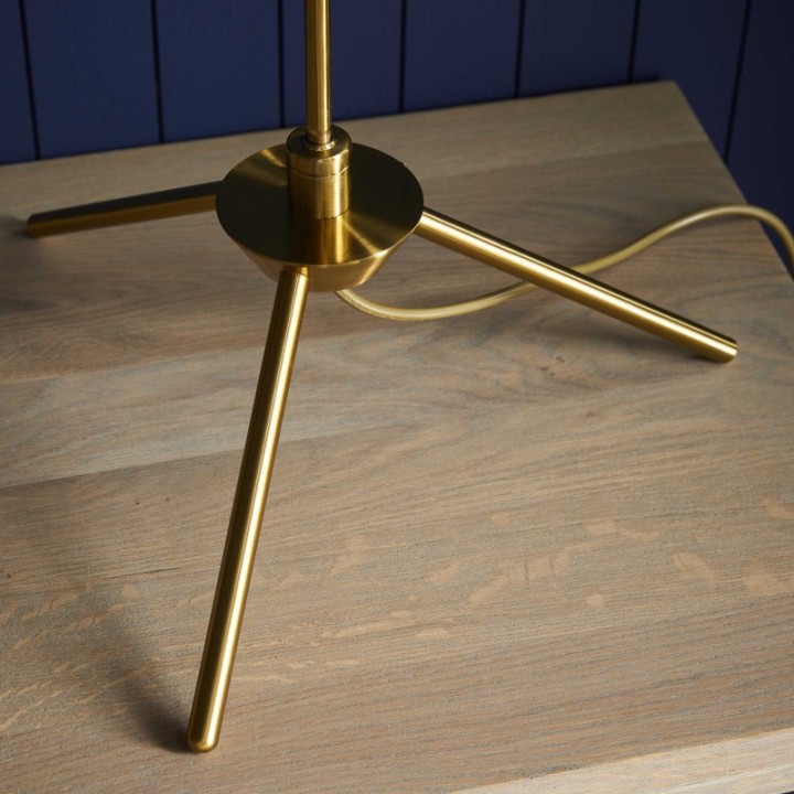 Lampe en métal finition noir et laiton FRANÇOIS