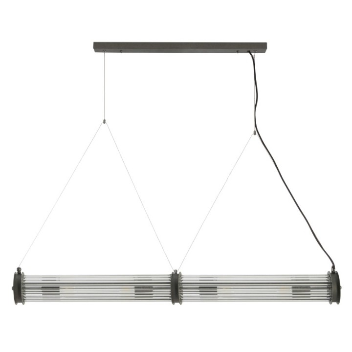 Lustre tube double esprit années 50