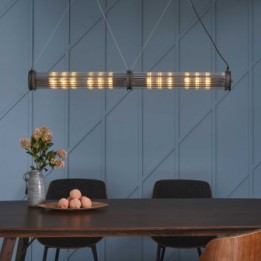 Lustre tube double esprit années 50