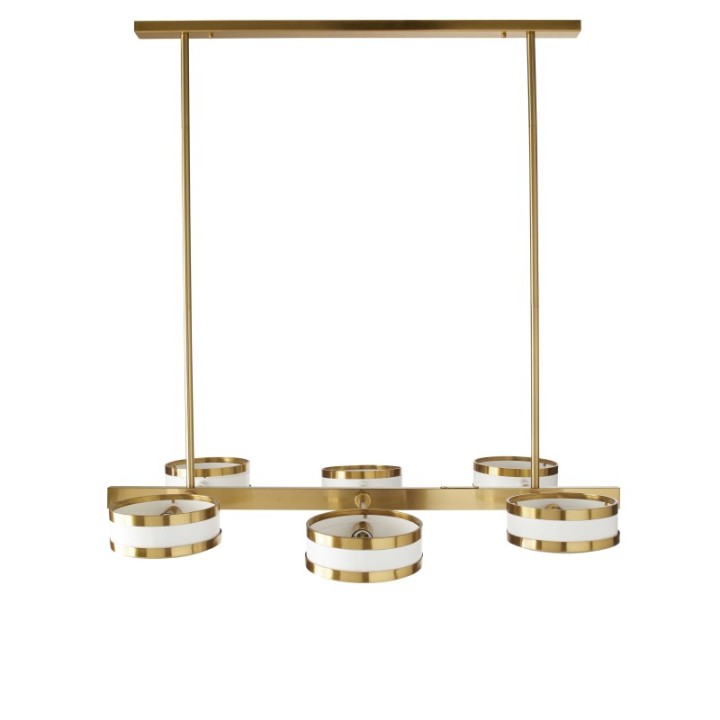 Lustre en métal blanc et doré SONIK