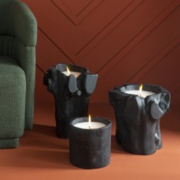 Bougie racine noire grand modèle