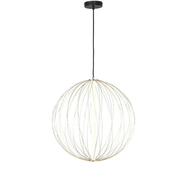 Lustre en métal doré et globe D60 cm ATOME