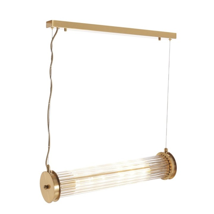 Lustre Tube simple doré