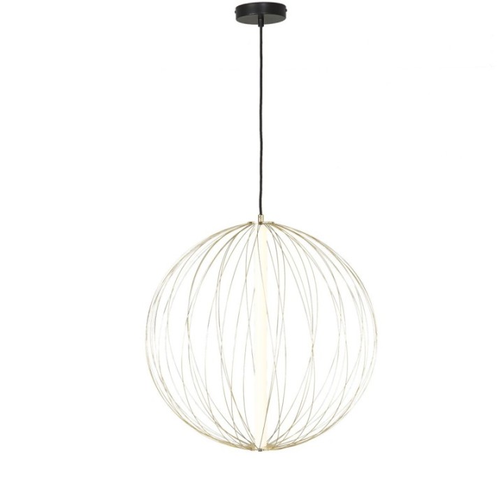 Lustre en métal doré et globe D60 cm ATOME