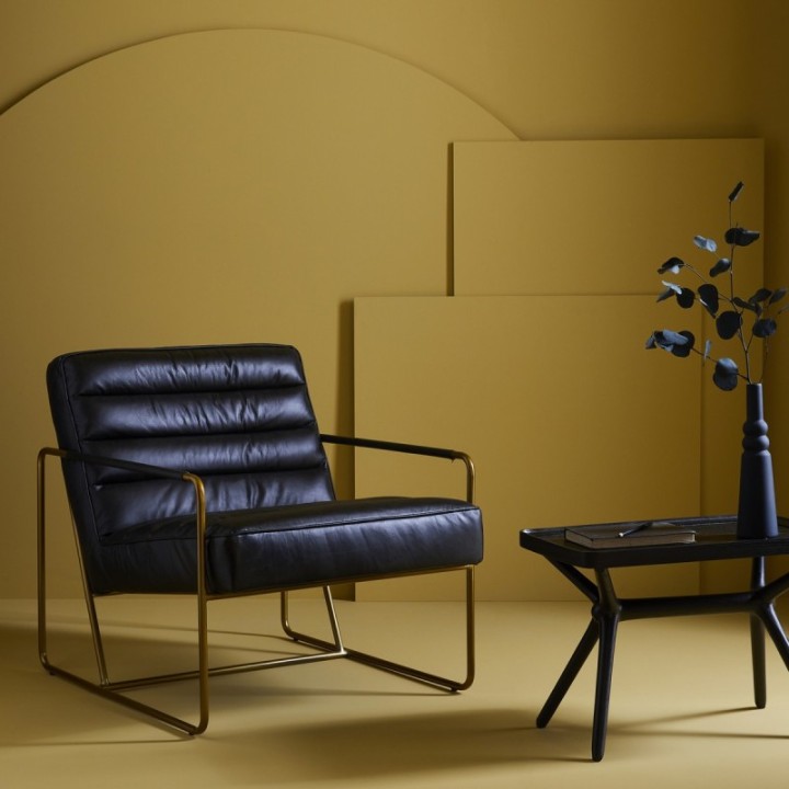 Fauteuil en Cuir Noir - MARANELLO