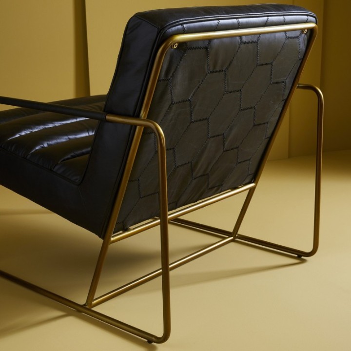 Fauteuil en Cuir Noir - MARANELLO