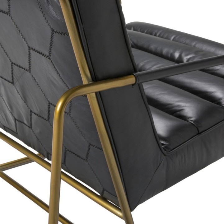 Fauteuil en Cuir Noir - MARANELLO