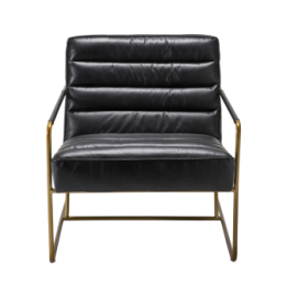 Fauteuil en Cuir Noir - MARANELLO