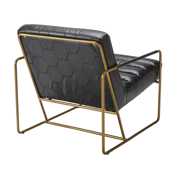 Fauteuil en Cuir Noir - MARANELLO