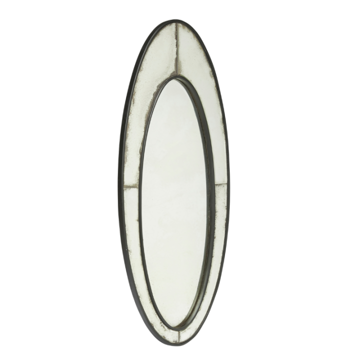 Miroir oval avec finition mercurisée SONIA