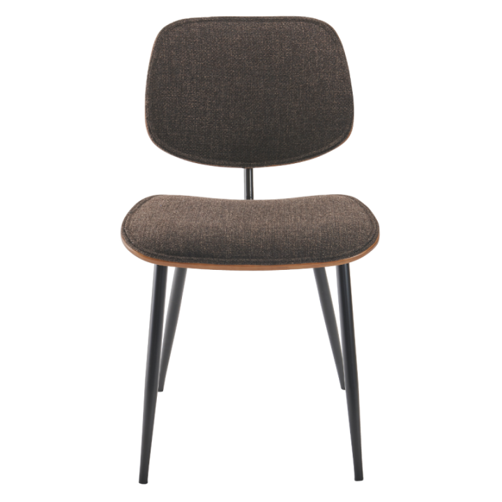 Chaise vintage Olympia en tissu gris