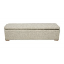 Banc et coffre en tramé lin - Signature