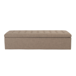 Coffre de lit capitonné transformable en banc