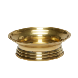 Porte savon perforé vintage en laiton doré