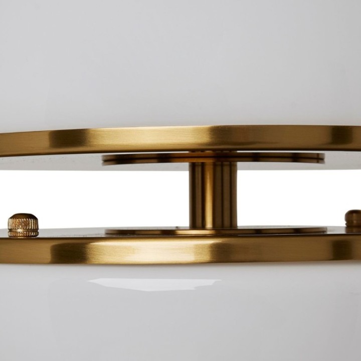 Suspension en métal doré avec globe en opaline MONTPARNASSE