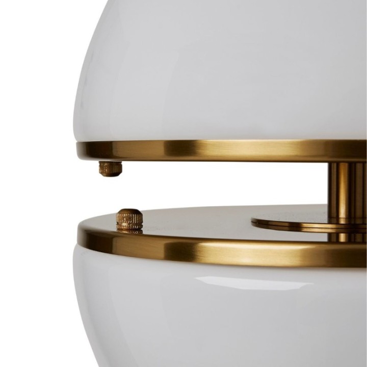 Suspension en métal doré avec globe en opaline MONTPARNASSE