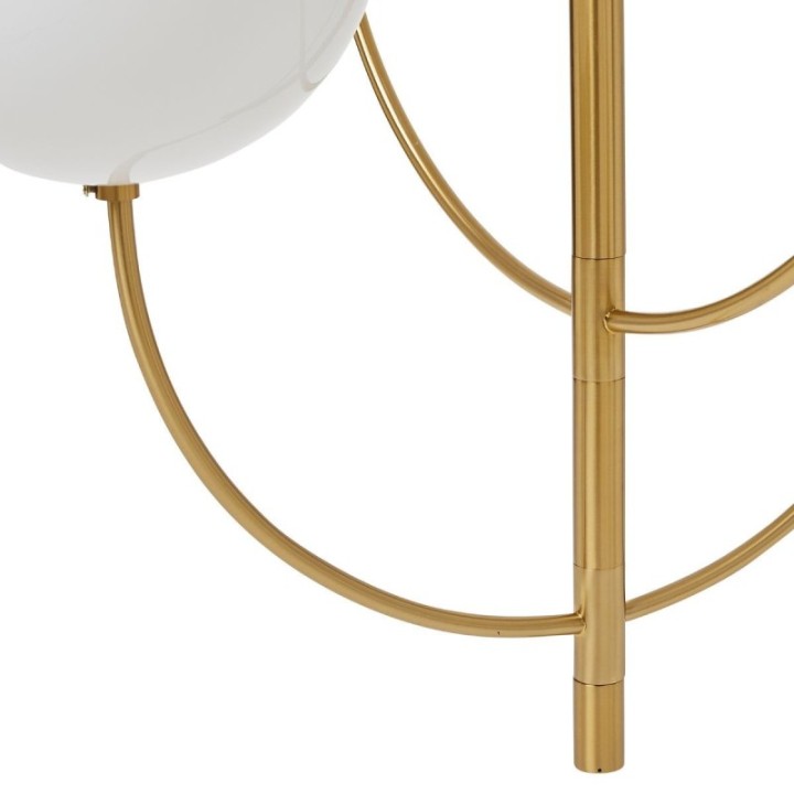 Lustre en métal doré avec globes en opaline MONTPARNASSE
