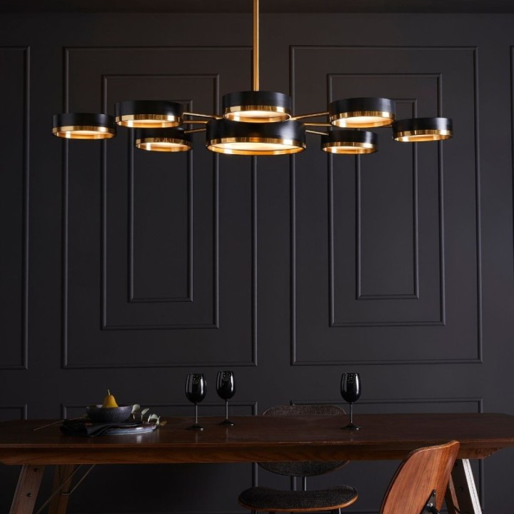 Lustre Brooklyn style moderne, hauteur ajustable