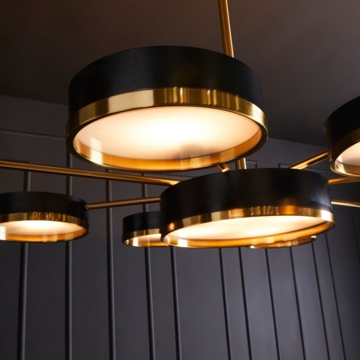 Lustre Brooklyn style moderne, hauteur ajustable