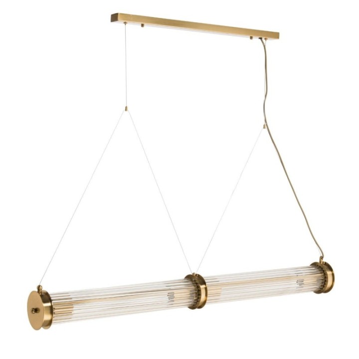 Lustre tube double esprit années 50