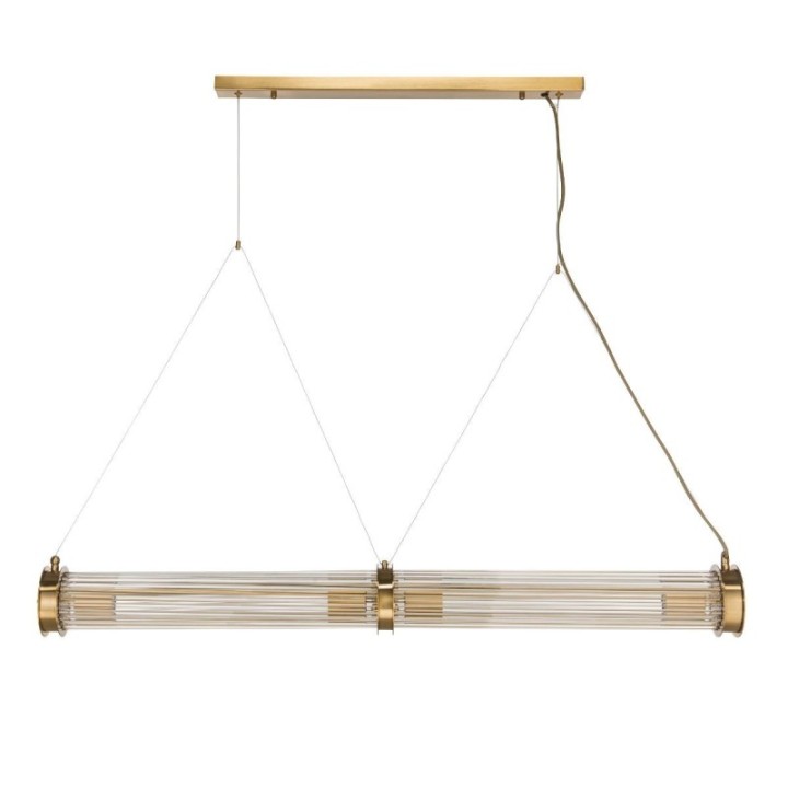 Lustre tube double esprit années 50