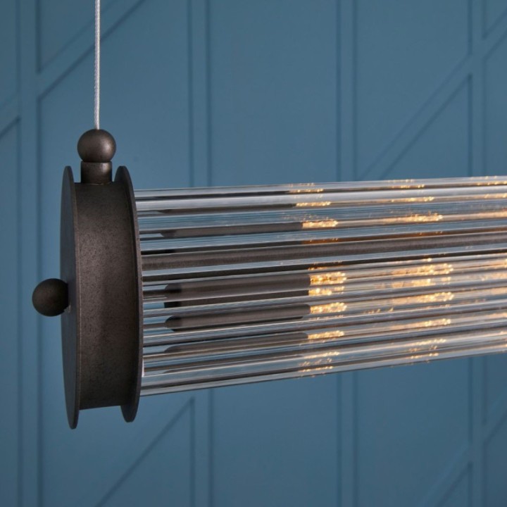 Lustre tube simple esprit années 50