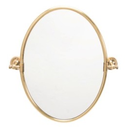 Miroir ovale pivotant en laiton