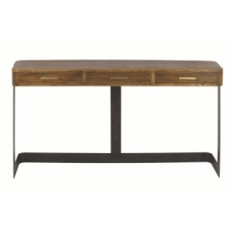 Console en chêne brûlé et métal, collection Scarlette